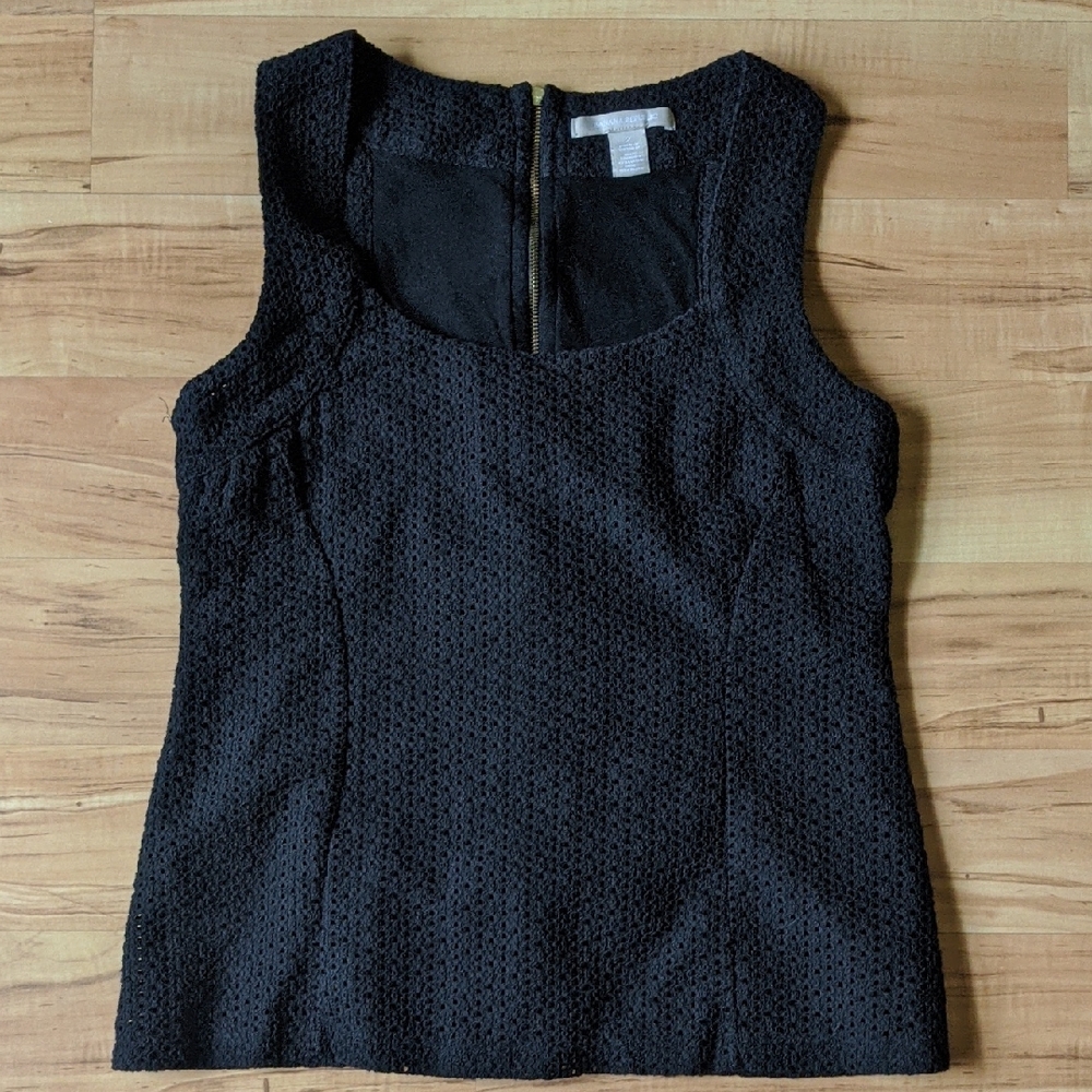 Banana Republic Black Fitted Sleeveless Tank Top
